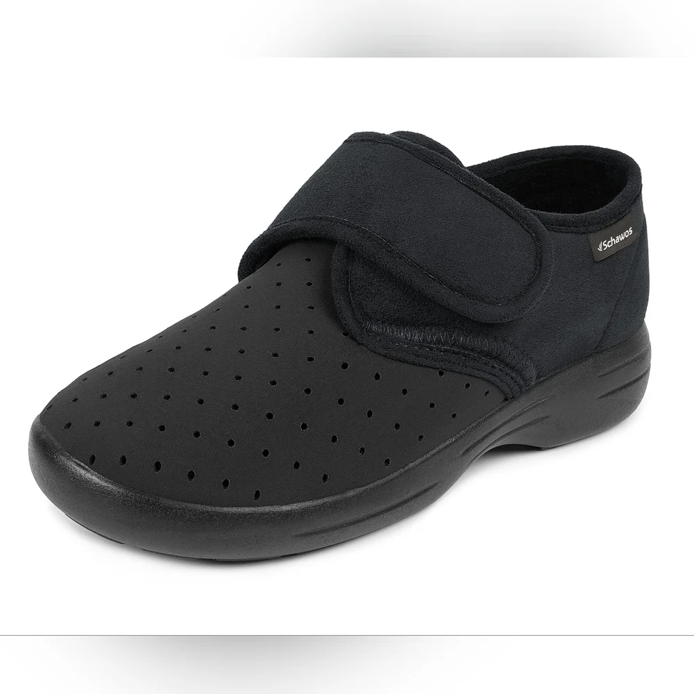 New Schawos Comfort Shoe Black Orthopedic Stretch Diabetic‎ Shoe Size 11.5